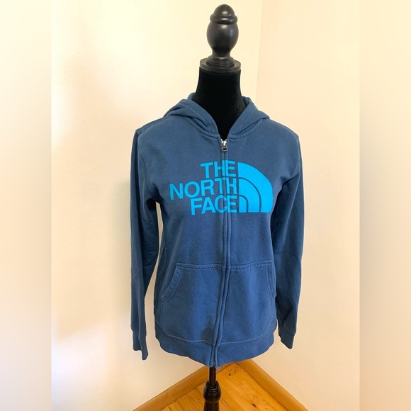 The North Face Blue Kids Hoodie Athleisure - Picture 1 of 12